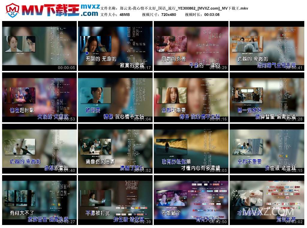 郑云龙-我心情不太好_国语_流行_YE300862